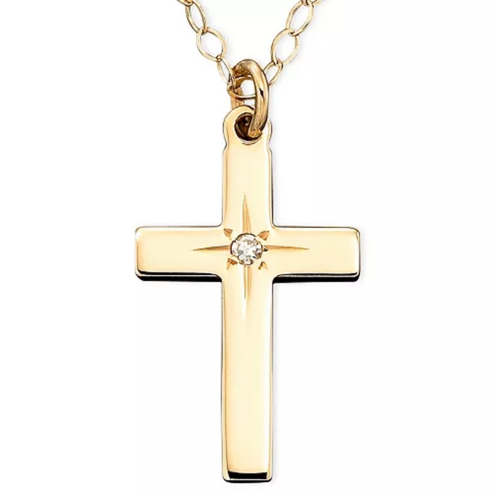 14k cross necklace